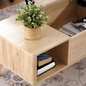 Cross-border <b>folding</b> coffee <b>table</b>, home living room coffee <b>table</b>, simple and stylish, foldable floor-standing storage <b>table</b> - Product Image 1