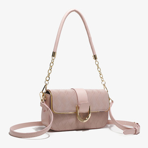 Sac à bandoulière en cuir PU pour femme, design tendance, sacs sous le bras à chaîne pour dames, sacs à main carrés simples pour femme, sac bandoulière - Product Image 2