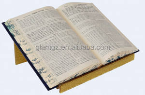 Regalo judío Judaica Glitter Gold Clear Lucite Table Top Book Stand Acrílico Shtender - Product Image 3