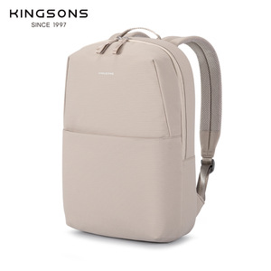 Kingsons Laptop <b>Backpack</b> Large Capacity Unisex Solid Color Casual Commute Travel <b>Backpack</b> <b>With</b> Laptop <b>Compartment</b> - Product Image 3