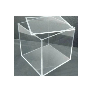 Custom Square Acrylic Storage Cube Clear Acrylic gift Box With Lid