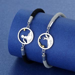Pulsera Tejida Simple de Moda 2022, Pulsera Plateada con Colgante de Zorro para Parejas - Product Image 2