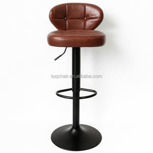 Chaises de <span class=keywords><strong>bar</strong></span> vintage TUQ au design tendance avec dossier incurvé, siège carré rembourré, chaises de <span class=keywords><strong>bar</strong></span> durables pour usage en cuisine et au bureau - Product Image 2