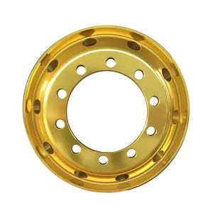 Yellow Wheel Hub 9.0X22.5 Inch Truck Aluminum Alcoa Alloy Wheel Aluminum Material