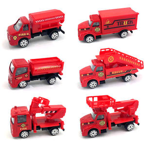 Ready to Ship 1:64 Diecast Car Alloy Model <strong>Hot</strong> Free <strong>Wheel</strong> Metal Car Toy Friction Red Die Cast Fire Truck Toy Vehicle - Product Image 1