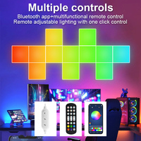 Lampe d'ambiance carrée décorative intelligente à LED RGB alimentée par USB, avec télécommande via application, en plastique, pour créer une ambiance personnalisée
