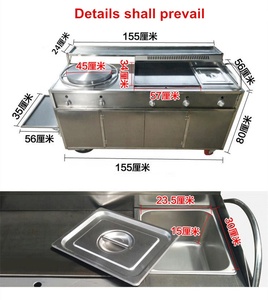 Hand Push Mobile Italian Pizza Making Car/Stainless Steel Teppanyaki <strong>Fast</strong> <strong>Cart</strong>/Chicken Leg Fryer Snack <strong>Food</strong> Roasting Trolley - Product Image 5