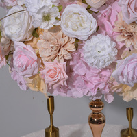 Boule de fleurs de haute qualité 60cm artificielle rose boule de fleurs blanches Rose Dahlia Table pièce maîtresse pour mariage saint valentin décor