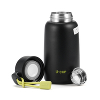 Bouteille d'eau isotherme portable de 400 ml, nouveau style, mignonne, en acier inoxydable 304, avec corde