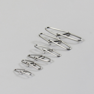 Acier inoxydable Double boucle diamant sécurité Snap pivotant pêche connecteur Clips attirail - Product Image 5