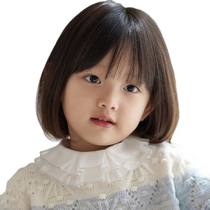 Vendita calda capelli neri corti capelli lisci <span class=keywords><strong>parrucche</strong></span> sintetiche ad alta temperatura capelli intrecciati di seta parrucca <span class=keywords><strong>bambina</strong></span> - Product Image 3