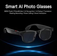 Lunettes intelligentes IA avec double lentille optique, traduction en temps réel, lecture de musique, appels Bluetooth, Wi-Fi, caméra haute résolution
