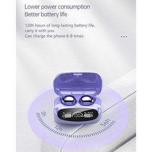 Audífonos Intrauditivos Inalámbricos <span class=keywords><strong>M23</strong></span> TWS con Diseño de Espejo Plateado, Bluetooth 5.0, Color Morado - Product Image 3