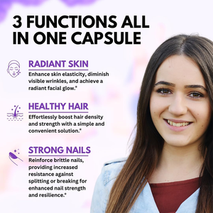 Capsules de biotine, collagène et kératine en marque privée, 25000 mg, complément beauté pour la croissance des <span class=keywords><strong>cheveux</strong></span>, une peau éclatante et des ongles forts - Product Image 3