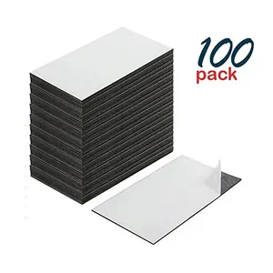 Self Adhesive Business Card Rubber Magnets, Peel and Stick, Great Promotional Product, Value Pack of 100