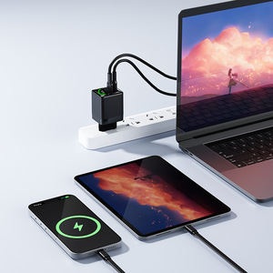 Chargeur USB-C double OEM d'usine PD-45W 65W pour téléphone et ordinateur portable, charge rapide GaN Type-C (US) - Product Image 3