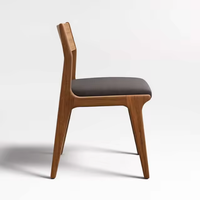 Chaise de salle à manger en bois de teck Lakin, mobilier commercial, chaise de salle à manger, restaurant, hôtel, mariage, banquet
