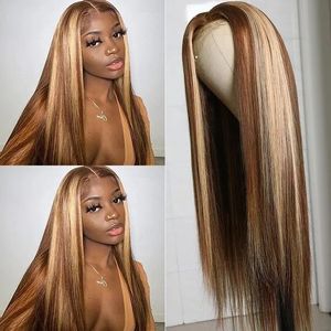 Perruque Lace Front Transparente en Cheveux Humains, avec Baby Hair, Perruque Lace Front HD Highlight, Perruques Lace Front Vierge Sans Colle Couleur Ombré <span class=keywords><strong>Blond</strong></span> - Product Image 3