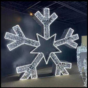 New year waterproof IP65 Large LED <b>snowflake</b> motif <b>light</b> for Christmas outdoor decoration - Product Image 3