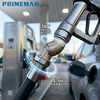 Raccord pivotant robuste en aluminium de 3/4 po pour buse de carburant, coudé à 45 degrés, connecteur rotatif à 360° pour essence/diesel/éthanol jusqu'à 10 %
