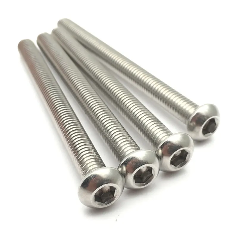 18-8 Stainless stahl 304 innensechskant-taste kopf schraube 1/4-20 3/8-16 UNC taste kopf buchse kappe schrauben