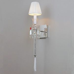 Crystal Wall Lamp E14 LED Switch Control For Living Room Bedroom Hotel <b>Corridor</b> <b>Lighting</b> Fixture - Product Image 2