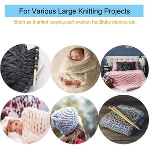 Indskill Large Size Bamboo <b>Knitting</b> Needle Straight Single Pointed Thick Knit Needles 10-inch Length Jumbo <b>Knitting</b> Needles - Product Image 6