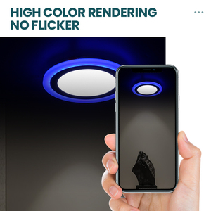 Panel <span class=keywords><strong>de</strong></span> luz <span class=keywords><strong>LED</strong></span> regulable para <span class=keywords><strong>techo</strong></span> para dormitorio interior Dingdian <span class=keywords><strong>LED</strong></span> ultrafino, hebilla <span class=keywords><strong>de</strong></span> 12 + 4W, redondo/cuadrado, doble Color 80 - Product Image 5