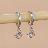 Agent de dropshipping Shopify : Boucles d'oreilles pendantes en laiton plaqué or et zircon, style romantique, best-seller