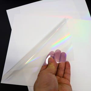 Film adhésif transparent holographique imprimable imperméable, feuille de papier autocollante holographique pour <span class=keywords><strong>imprimante</strong></span>, format A4 - Product Image 5
