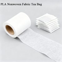 100% entièrement biodégradable PLA fibre de maïs Spunbond tissu non tissé haute qualité 30gsm fibre de maïs matériel en gros sachet de thé rouleaux