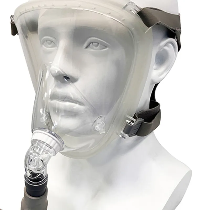 Für Belüftungsgerät belüftete/ungelüftete Sauerstoff-Nasen-CPAP-Bipap-Maske Vollgesichtsmaske