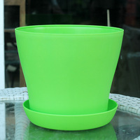 Pot Bunga Plastik Resin Besar Premium dengan Alas Terpasang, Tahan Lama, Berwarna-warni, Ramah Lingkungan, Dilengkapi Drainase untuk Tanaman Hias Dalam Ruangan, Rumah, dan Kebun