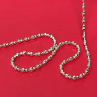 Chaîne en gros plaquée or 18 carats et argent sterling 925, perles gourd découpées au laser de 3/3,6 mm, fournitures de fabrication de bijoux pour colliers et bracelets