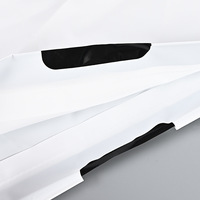 Boutique de vêtements cadeaux transporter réutilisable écologique LDPE personnalisé logo imprimé soufflet fond sacs à provisions en plastique avec poignée