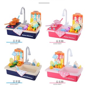 Juego de cocina para niños, juguetes de fregadero de cocina con <span class=keywords><strong>estufa</strong></span> de cocina, olla y sartén con luz y sonido realistas en aerosol - Product Image 6