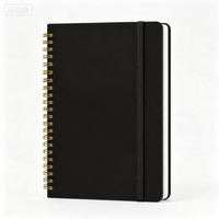 Carnet à spirales A5 personnalisé avec bande élastique, reliure dorée, impression de logo OEM, pour le bureau, l'école, ou comme cadeau