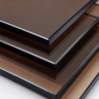 Verre feuilleté trempé teinté bronze brun 4mm 6mm 8mm 10mm certifié CE pour mur-rideau, fenêtre, cloison de bureau, sur mesure