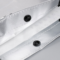 Sac fourre-tout de supermarché personnalisé en or et argent recyclés, laminé brillant, écologique, durable, réutilisable, non tissé, sacs de shopping de luxe avec logo
