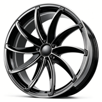 Nouvelles jantes en alliage forgé JWYC 19-24 pouces à rayons multiples 5x108-5x120, haute résistance et légèreté, finition noire pour X3/X4/X5
