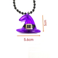 Cappello da Strega Luminoso LED per Feste ed Eventi, Collana LED Lampeggiante per Halloween, Vendita all'Ingrosso