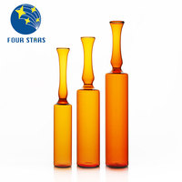 Ampoules pharmaceutiques imprimées pour injection de vitamine C, ampoules en verre neutre ouvertes