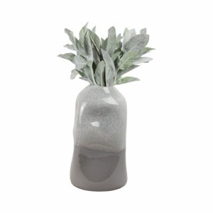Vaso moderno in terracotta lucida con morbidi accenti curvi per soggiorno, decorazione per la casa, camera da letto, vaso in ceramica e porcellana. - Product Image 2