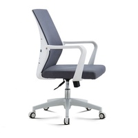 Chaise de bureau ergonomique moderne la plus vendue, réglable en hauteur, pivotante, en maille, avec roulettes, pour étudiant, chambre, bureau à domicile, manuelle, en métal
