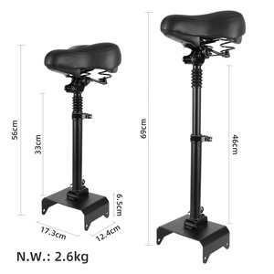 Asiento ajustable para patinete eléctrico Segway <span class=keywords><strong>Ninebot</strong></span> F20 <span class=keywords><strong>F25</strong></span> F30 F40, con sillín grande, plegable, absorción de impacto - Product Image 5