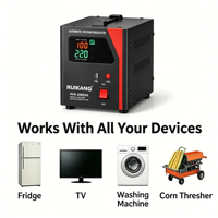 Stabilisateur de tension monophasé 220V, régulateur automatique, écran LCD, résistant à la chaleur et à l'humidité, protection contre les surtensions pour générateur domestique