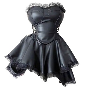 Nuevos Vestidos Góticos Punk Negros <span class=keywords><strong>de</strong></span> Fiesta para <span class=keywords><strong>Mujer</strong></span> Y2k Minifaldas Sexys <span class=keywords><strong>de</strong></span> Lujo para Chicas Dulces con Ajuste Entallado y Busto Drapeado para Verano - Product Image 6