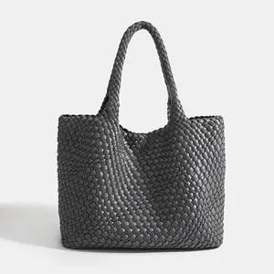 Nuevo Producto, Bolso de Mano de PU Estilo Japonés <span class=keywords><strong>con</strong></span> Patrón Geométrico Grande y Cierre Abierto para Mujer, Bolsos Hechos a Mano - Product Image 6