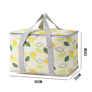 Sac isotherme à carreaux en aluminium épais pliable pour pique-nique, glacière de voyage, rangement extérieur - Product Image 5