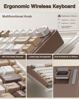 Clavier mécanique sans fil AULA F75 Bluetooth 5.0 USB 2.4G filaire, avec touches PBT RGB interchangeables à chaud, disposition 75%, clavier de jeu